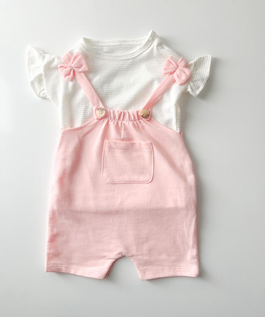 Barboteuse Rose d'été Fille - BabyKiss.tn