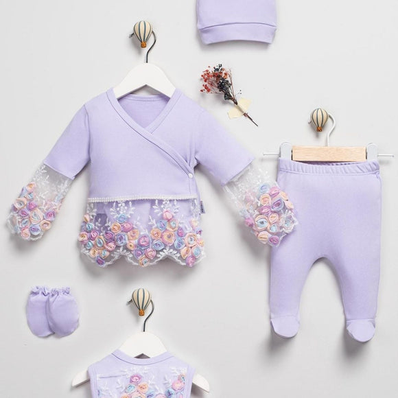 Coffret Dentelle Fleurie - BabyKiss.tn