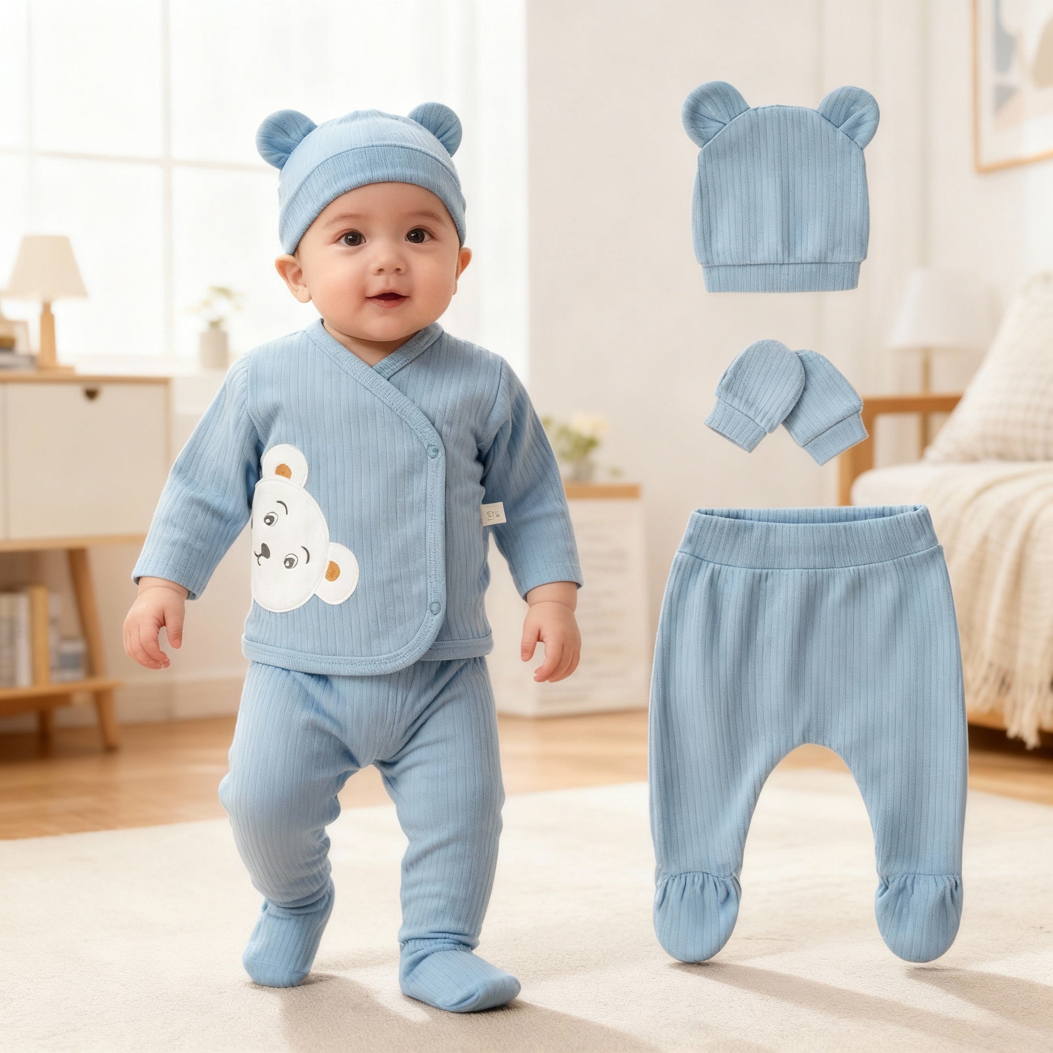 Coffret Petit Ours Bleu - BabyKiss.tn