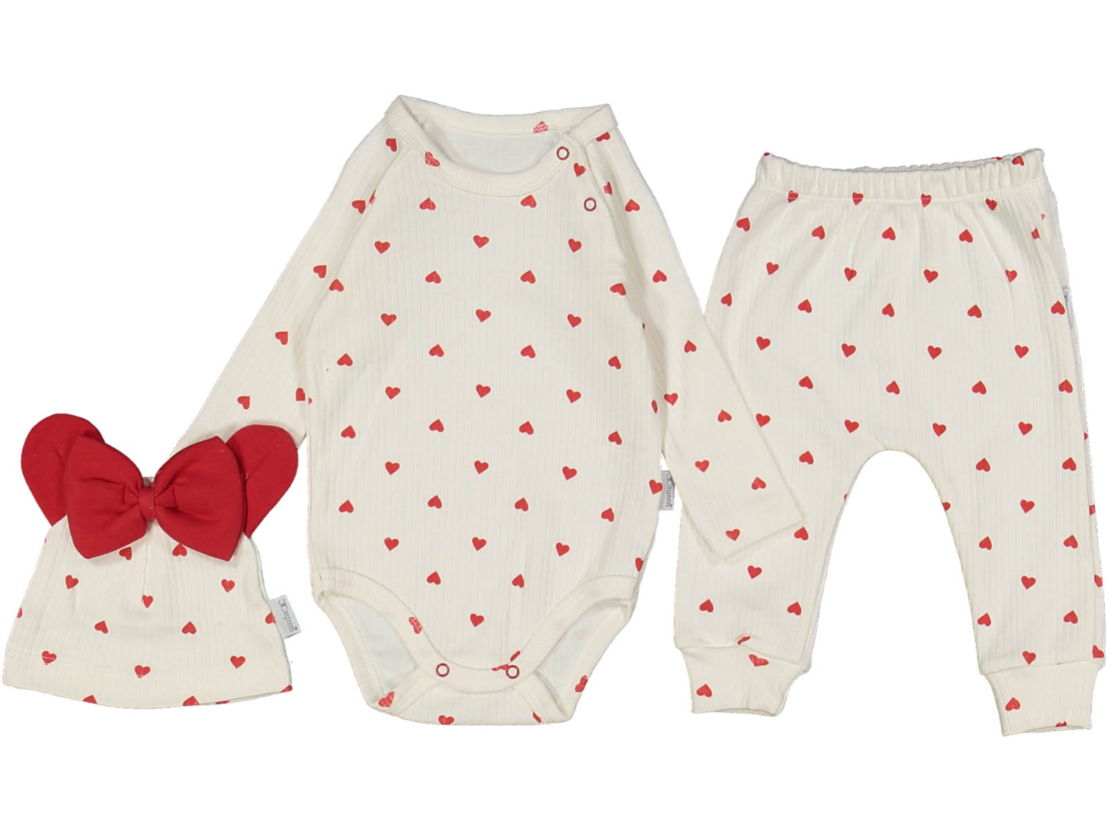 Ensemble Petit Cœur Rayé - BabyKiss.tn