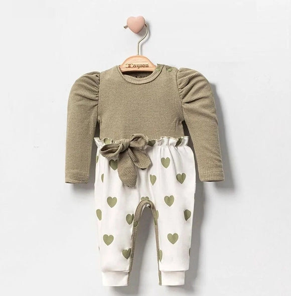 Grenouillère Fille Vert Olive