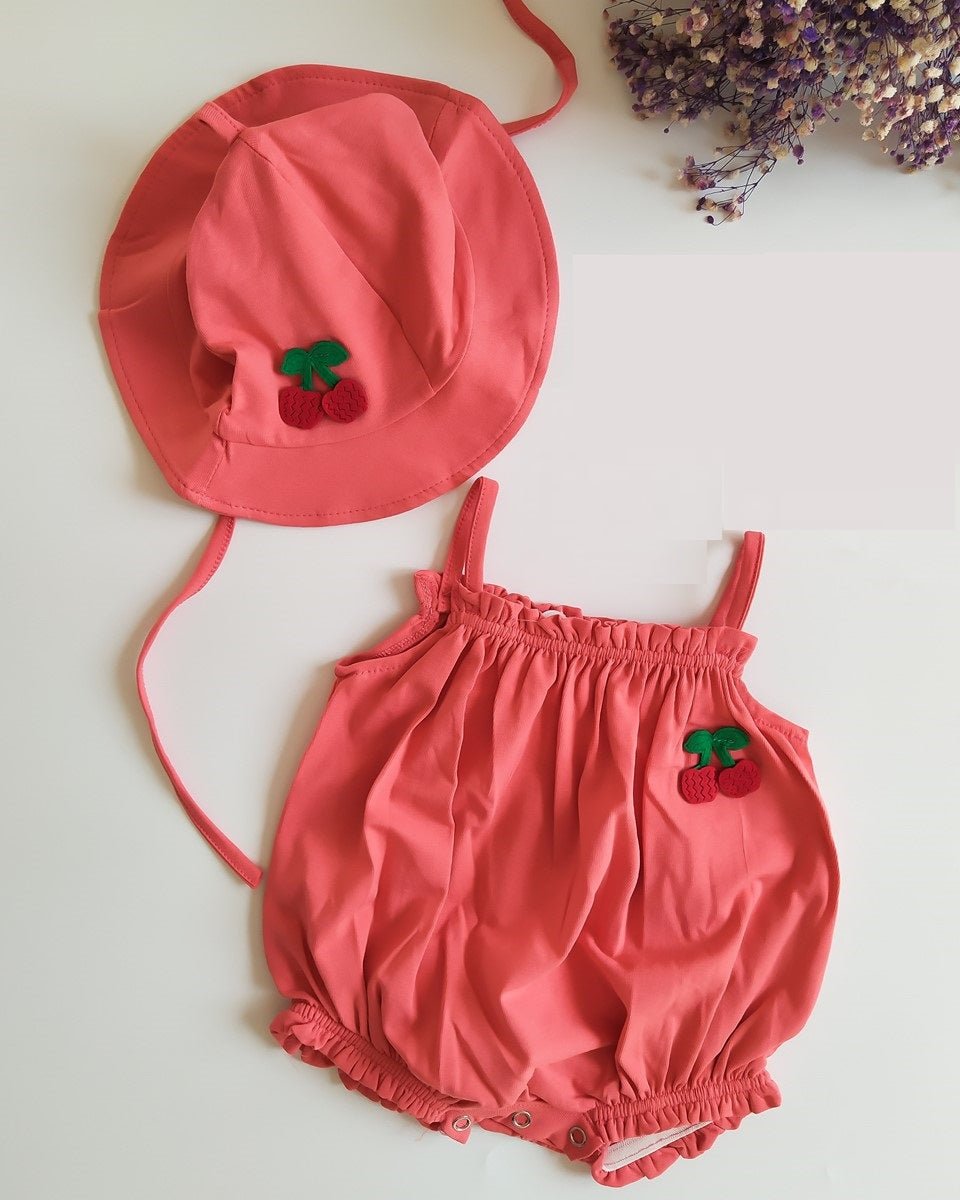 Set de 2 avec chapeau Fraise - BabyKiss.tn