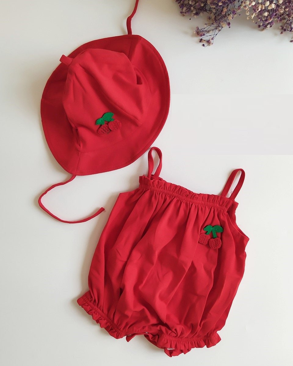 Set de 2 avec chapeau Fraise - BabyKiss.tn