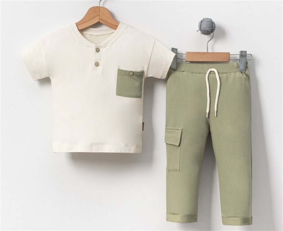 Ensemble Born to be cute Vert - BabyKiss.tn