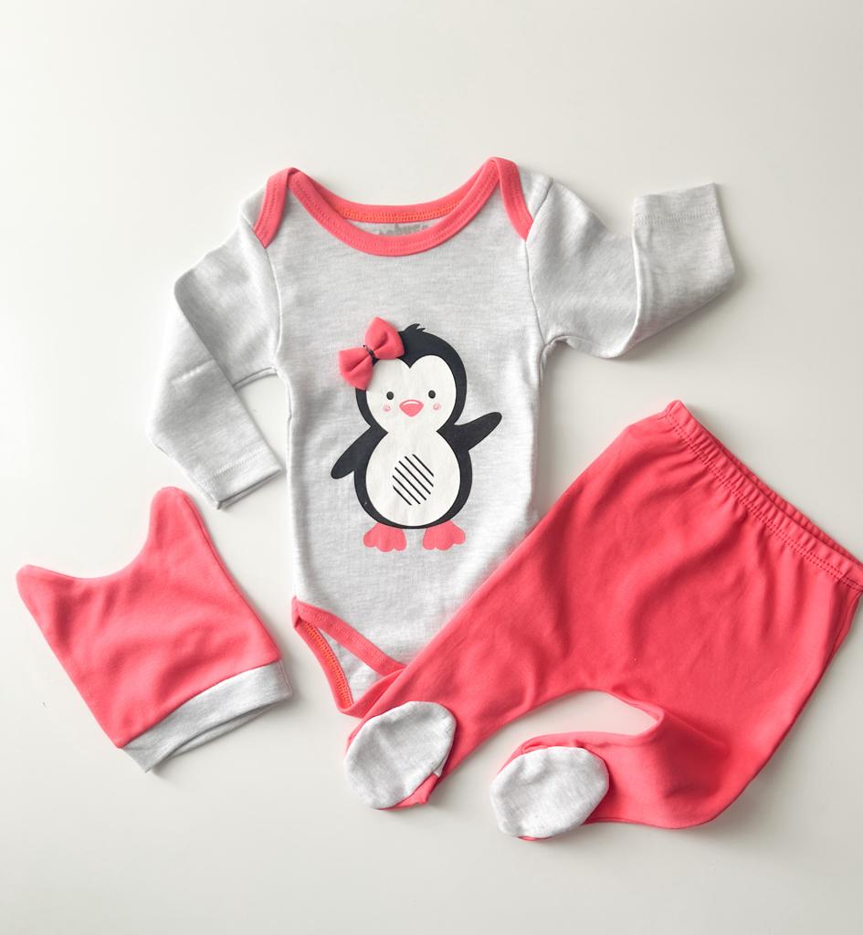 Ensemble Pingouin Pink - BabyKiss.tn