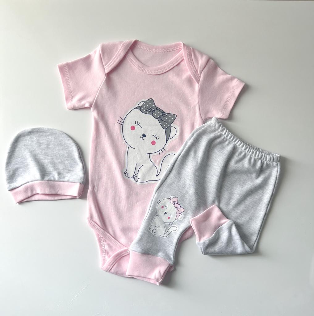 Ensemble Pink Cat - BabyKiss.tn