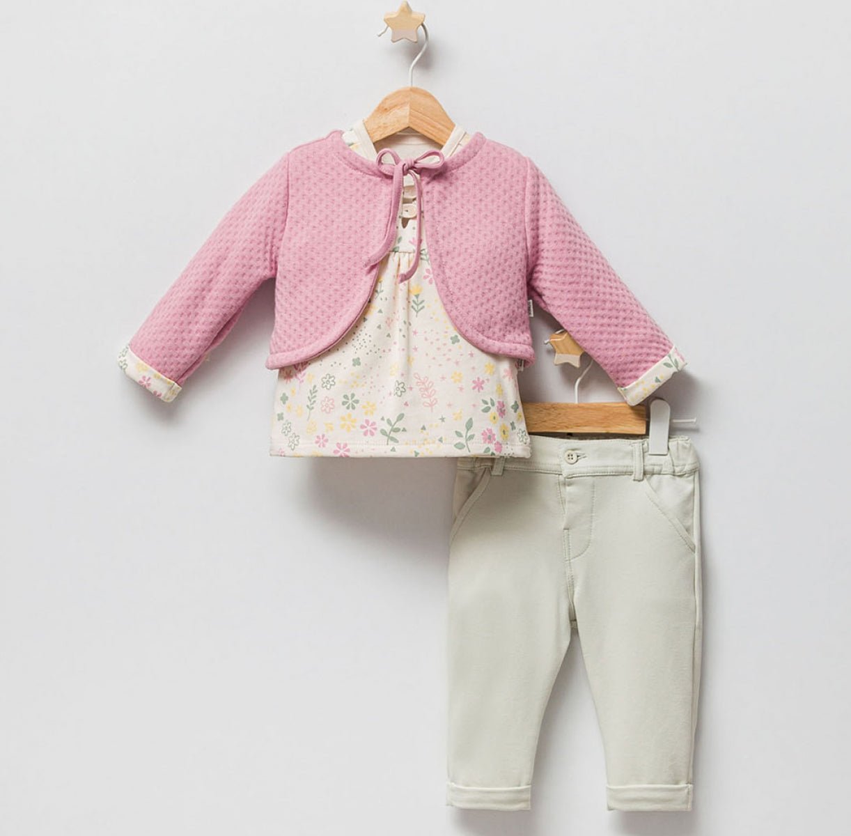 Ensemble Rose Flowers - BabyKiss.tn